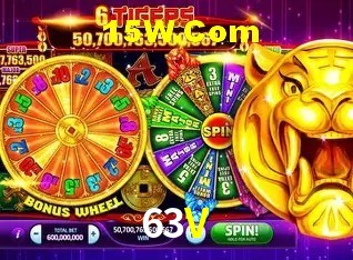 Tela de boas-vindas e lobby de jogos do aplicativo 63V